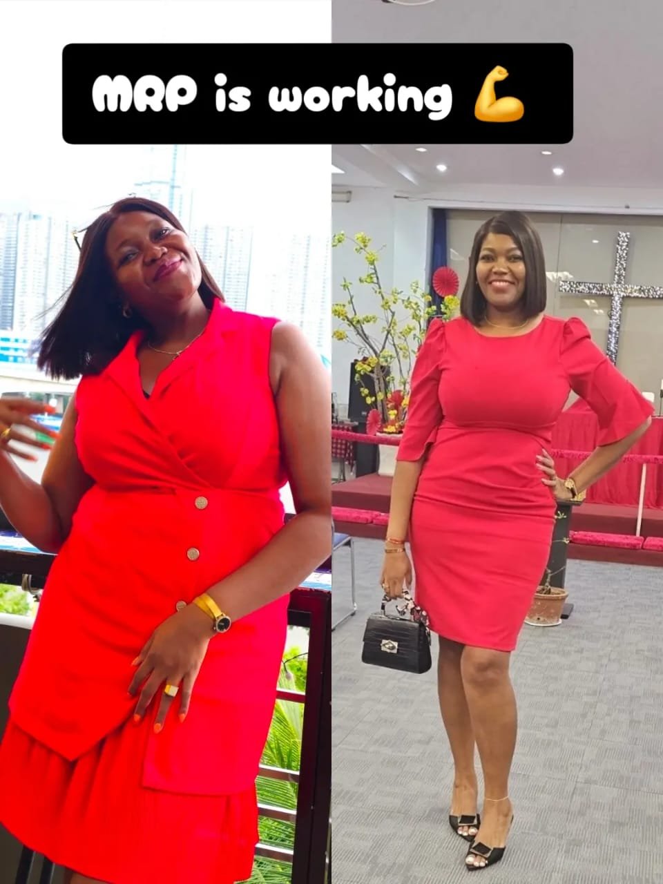 Before and after transformation